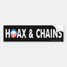 De las cadenas de Obama pegatina para el parachoqu Pegatina De Parachoque