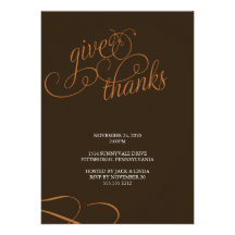 dé las gracias {la invitación de la cena de la acc