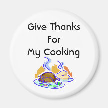 Dé las gracias por mi cocinar imanes para frigoríficos