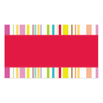 De las rayas rojo colorido A.C. - tarjetas de negocio