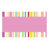 De las rayas rosa colorido A.C. - tarjetas de negocio