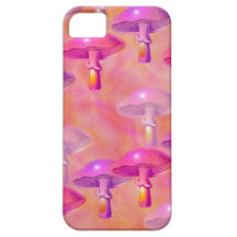 De las setas rosa psicodélico suavemente iPhone 5 Case-Mate funda