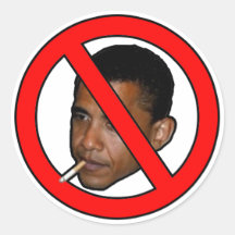 De no fumadores, Obama. Pegatinas Redondas