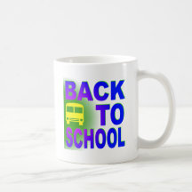 de nuevo a escuela taza