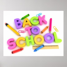De nuevo a la impresión de la escuela poster