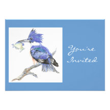 De nuevo a la naturaleza, martín pescador, pájaro, invitacion personal 