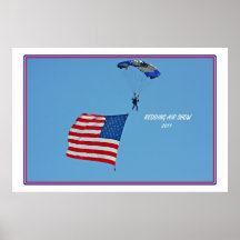 ~ de Parachuter de la bandera americana del ~ Impresiones
