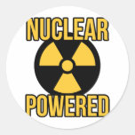 De propulsión nuclear pegatina redonda