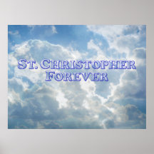 De St Christopher poster para siempre -
