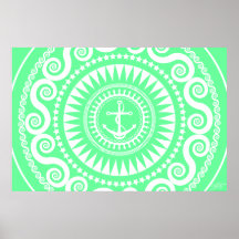 De StellaRoot del ancla verde de muy buen gusto fe Poster