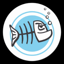 dead fish pegatinas