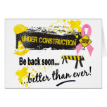 Debajo de cáncer de pecho de la construcción felicitaciones
