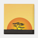 Debajo de los cielos africanos: Puesta del sol de  Iman De Nevera