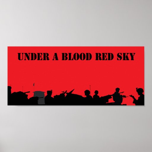 Debajo de un cielo rojo sangre impresiones