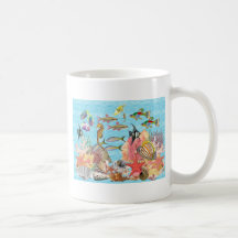 Debajo del mar taza de café