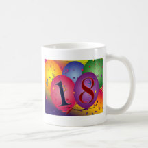 ¡Décimo octavo cumpleaños feliz! Tazas De Café