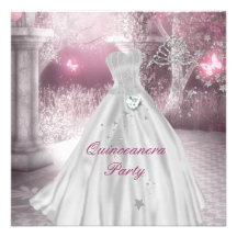 Décimo quinta fiesta de cumpleaños de Quinceanera Comunicado Personalizado