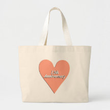 décimo quinto Regalos del aniversario de boda Bolsa Lienzo