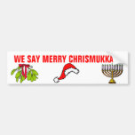 ¡Decimos feliz Chrismukkah! Pegatina De Parachoque