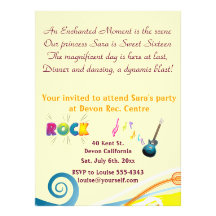 Décimosexta invitación del cumpleaños