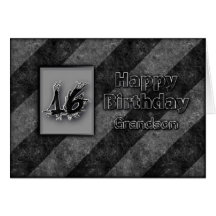décimosexto CUMPLEAÑOS - NIETO - GRUNGE Felicitacion