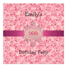 Décimosexto fiesta de cumpleaños del ajuste floral invitacion personal 