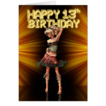 Décimotercero adolescente feliz del cumpleaños felicitacion 