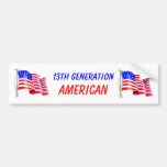 décimotercero Americano de la generación Pegatina De Parachoque