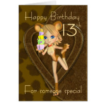 décimotercero Tarjeta de cumpleaños, colección del