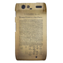 Declaración de Independencia del vintage Droid RAZR Fundas
