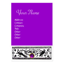 DECORACIÓN ANTIGUA, MONOGRAMA AMETHYST, púrpura Tarjetas De Visita