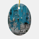 Decoración azul de la ventana del deseo adorno para reyes