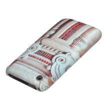 DECORACIÓN BLANCA ROJA ARTÍSTICA ELEGANTE DE LA FA Case-Mate iPhone 3 COBERTURA
