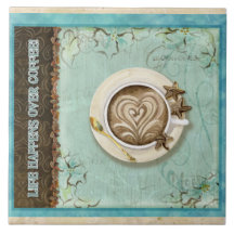 Decoración de la cocina del corazón del Cappuccino Teja Cerámica