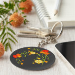 Decoración de la flor llavero