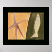 decoración de la pintura de los pescados impresiones