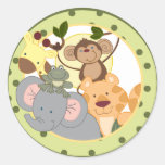 Decoración de los pegatinas del favor del safari d