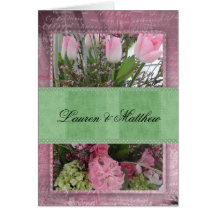 Decoración del boda del tulipán de la primavera tarjeton