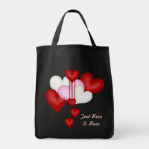 Decoración del corazón bolsas