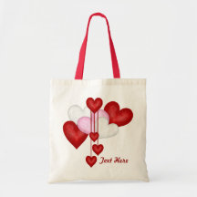 Decoración del corazón - personalizar bolsas de mano