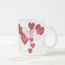 Decoración del corazón taza
