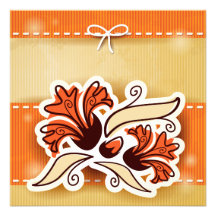 Decoración moderna con la flor, invitación
