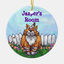 Decoración personal del sitio del gato del jengibr ornamente de reyes