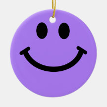 Decoración sonriente púrpura del ornamento de la c ornamento para arbol de navidad