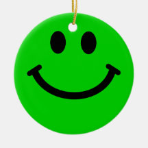 Decoración sonriente verde del ornamento de la car ornamentos de navidad