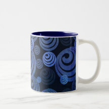 Decoraciones azules del día de fiesta taza de café