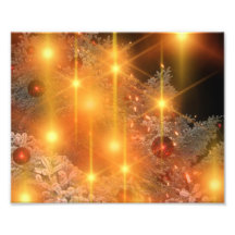 Decoraciones de oro del árbol de navidad del día d fotos
