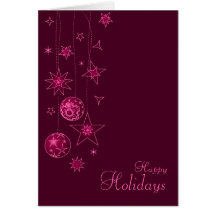 Decoraciones rosadas elegantes de lujo del navidad tarjeton