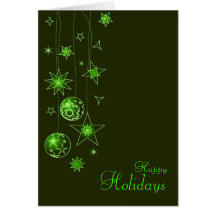 Decoraciones verdes elegantes de lujo del navidad tarjetón