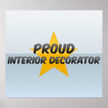 Decorador de interiores orgulloso posters